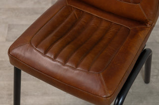 Jenson Distressed Leather Dining Chairs