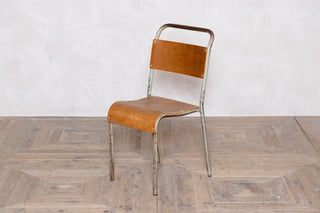 Vintage Stacking Chairs with Plywood Seats