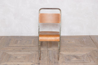 Vintage Stacking Chairs with Plywood Seats
