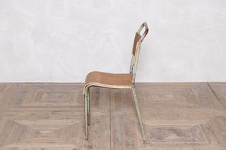 Vintage Stacking Chairs with Plywood Seats