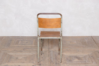 Vintage Stacking Chairs with Plywood Seats