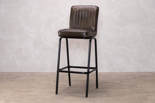 Jenson Distressed Leather Bar Stools