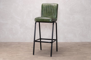Jenson Distressed Leather Bar Stools