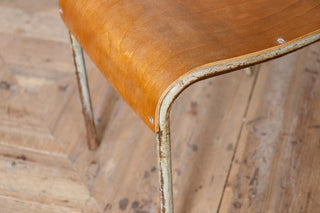 Vintage Stacking Chairs with Plywood Seats