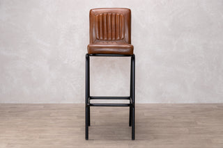 Jenson Distressed Leather Bar Stools
