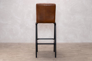 Jenson Distressed Leather Bar Stools