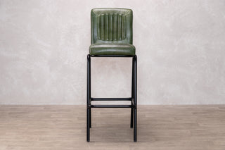 Jenson Distressed Leather Bar Stools