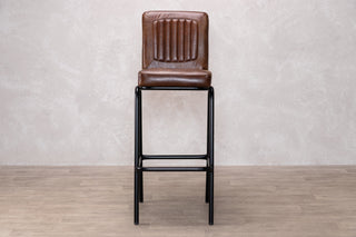 Jenson Distressed Leather Bar Stools