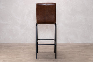 Jenson Distressed Leather Bar Stools