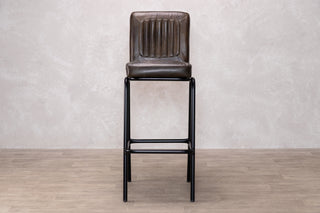 Jenson Distressed Leather Bar Stools