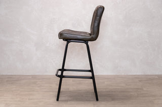 Jenson Distressed Leather Bar Stools