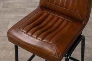 Jenson Distressed Leather Bar Stools