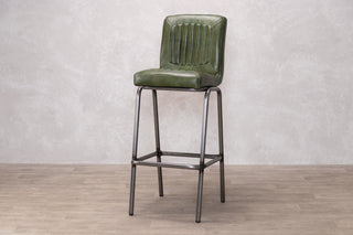 Jenson Distressed Leather Bar Stools