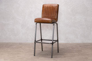 Jenson Distressed Leather Bar Stools