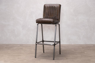 Jenson Distressed Leather Bar Stools