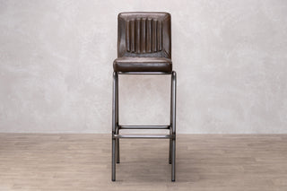 Jenson Distressed Leather Bar Stools