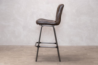 Jenson Distressed Leather Bar Stools