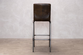 Jenson Distressed Leather Bar Stools