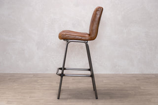 Jenson Distressed Leather Bar Stools