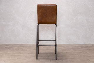 Jenson Distressed Leather Bar Stools