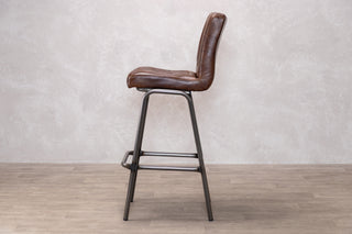 Jenson Distressed Leather Bar Stools