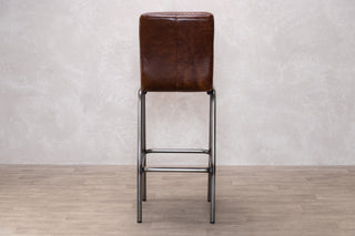 Jenson Distressed Leather Bar Stools