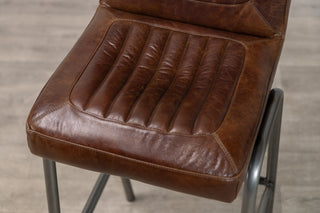 Jenson Distressed Leather Bar Stools