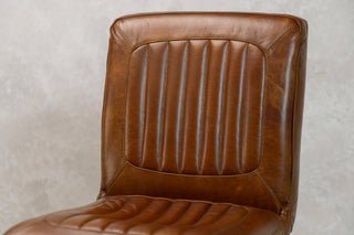 Jenson Distressed Leather Bar Stools