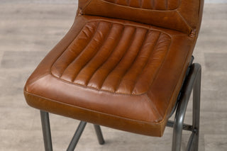 Jenson Distressed Leather Bar Stools