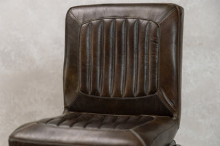 Jenson Distressed Leather Bar Stools