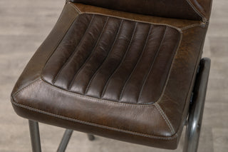 Jenson Distressed Leather Bar Stools