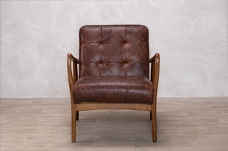 Hamilton Leather Mid-Century Armchair Range
