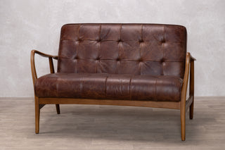 Hamilton Leather Mid-Century Sofa Range