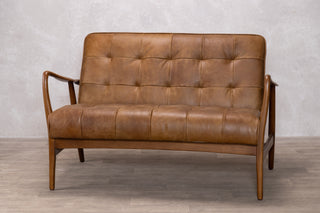 Hamilton Leather Mid-Century Sofa Range
