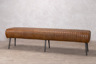 Salcombe Leather Dining Bench
