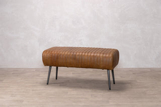 Salcombe Leather Dining Bench