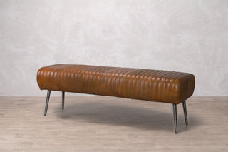 Salcombe Leather Dining Bench