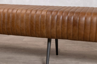 Salcombe Leather Dining Bench