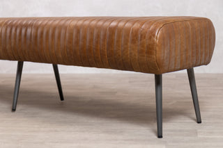 Salcombe Leather Dining Bench