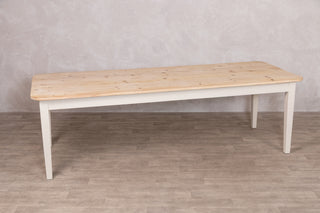 Boden 250cm Pine Kitchen Table - Off White Base