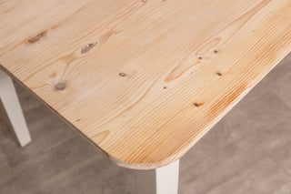 Boden 250cm Pine Kitchen Table - Off White Base