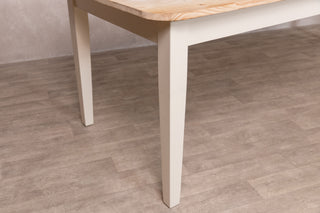 Boden 250cm Pine Kitchen Table - Off White Base