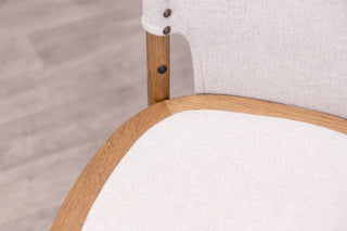 Bentwood Upholstered Dining Chair in Cream - SECONDS ITEM