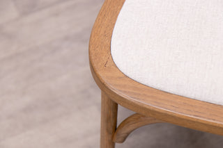 Bentwood Upholstered Dining Chair in Cream - SECONDS ITEM