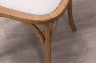 Bentwood Upholstered Dining Chair in Cream - SECONDS ITEM