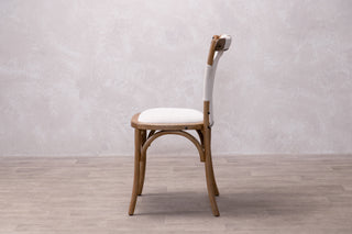 Bentwood Upholstered Dining Chair in Cream - SECONDS ITEM