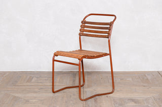 Vintage Cox 1960s Stacking Chairs - Brown Frame