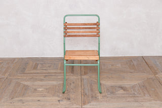 Vintage Stacking Chairs with Light Green Frame