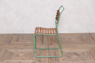 Vintage Stacking Chairs with Light Green Frame
