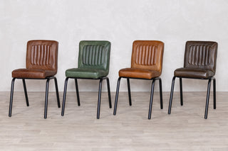 Jenson Distressed Leather Dining Chairs